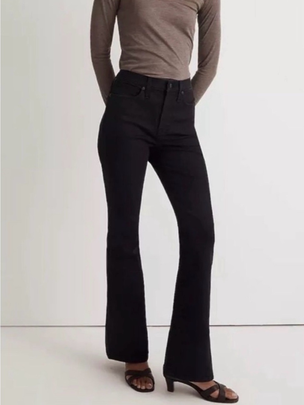 Madewell Black High-Rise Flare Jeans